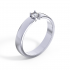 Помолвочное кольцо изысканное с одним бриллиантом (код 0619)