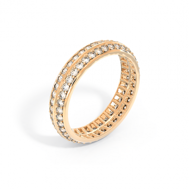 Обручальное кольцо женское из белого золота с бриллиантами (код 0830)