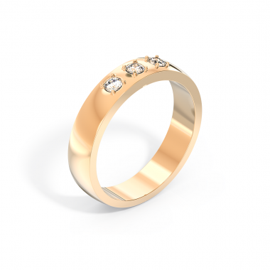 Обручальное кольцо мужское с бриллиантами из золота (код 1102-1)