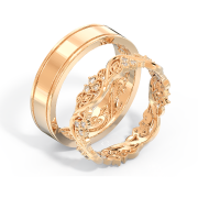Обручальные кольца парные из золота (код 2300)