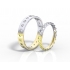 Обручальные кольца парные из комбинированного золота и желтыми бриллиантами (код 24003)