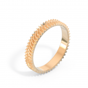 Обручальное кольцо мужское ребристое (код 24004)