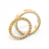 Обручальные кольца парные из белого золота с бриллиантами от белого к желтому с градиентом (код 24013)