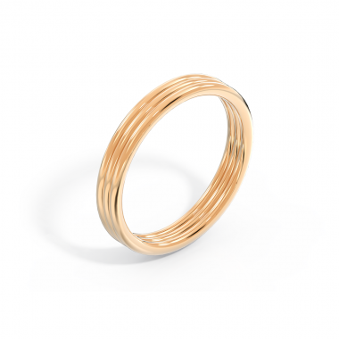 Обручальное кольцо мужское с линиями (код 24018)