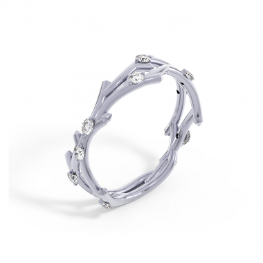 Обручальное кольцо женское ветвь с бриллиантами (код 24033)