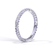 Обручальное кольцо женское с гранями и бриллиантами (код 24035)