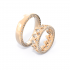 Обручальные кольца парные с бриллиантами с авторским дизайном (код 24048)