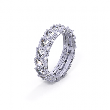 Обручальное кольцо женское с бриллиантами сердце (код 24049)