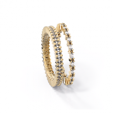 Обручальное кольцо женское с бриллиантовой дорожкой огранки "Маркиз" (код 24071)