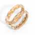 Обручальные кольца парные рельефные из золота с бриллиантами (код 24084)