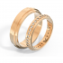 Обручальные кольца парные с бриллиантами из комбинированного золота (код 24087)