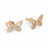 Пусеты бабочки из золота с бриллиантами (код 35019)
