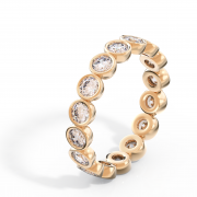 Кольцо с бриллиантовой дорожкой (код 57015)