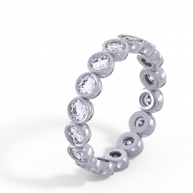 Кольцо с бриллиантовой дорожкой (код 57015)