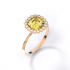 Кольцо с большим бриллиантом огранка кушон (код 68002-4)