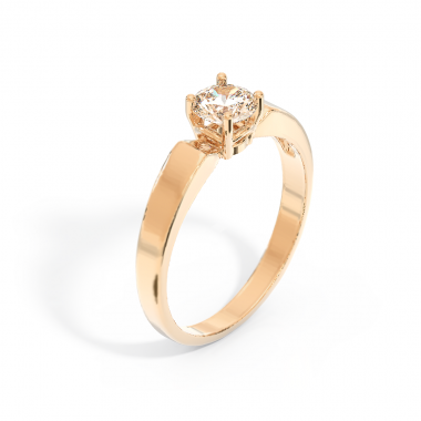 Кольцо помолвочное из белого золота с бриллиантом (код 68020)