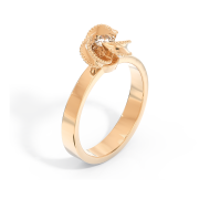 Кольцо помолвочное роза с бриллиантом из золота (код 68021)