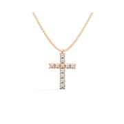 Подвес крест с бриллиантами на цепочке (код 79002)