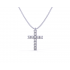 Подвес крест с бриллиантами на цепочке (код 79002)
