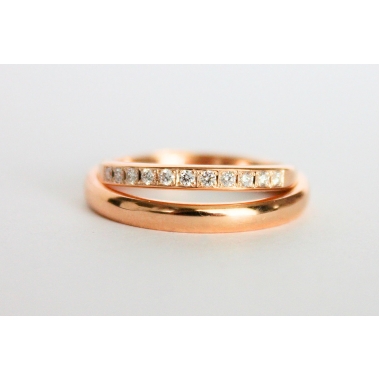 Обручальные кольца узкие с бриллиантами